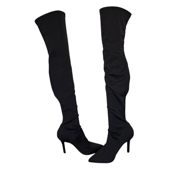 Primadonna Women's 36 Over-the-Knee Pointed Toe Tall Black Boots - Picture 5 of 16
